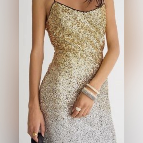 New JCrew Gwyneth ombré sequin slip dress - Picture 4 of 7